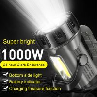 The Brightest Flashlight Outdoor Lighting Super Bright Long-range Xenon Searchligh Light USB Charge LED Flashlight Spotlight Waterproof Outdoor Lantern for Camping