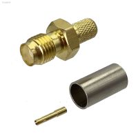 ∈☑✻  1pcs Connector SMA Jack Female Crimp For RG58 RG142 LMR195 RG400 Cable Straight Wire Terminals RF Coaxial Adapter New