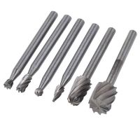 6Pcs Hss Rotary Multi เครื่องมือ Burr Routing Router Bit Mill Cutter สิ่งที่แนบมาสำหรับเครื่องมือ Dremel สำหรับ Reparing