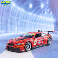 A1:24 BMW M6 GT3รถสปอร์ตจำลองสูง D Iecast โลหะอัลลอยรุ่นรถแสงเสียงดึงกลับคอลเลกชันเด็กของเล่นของขวัญ X40M