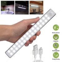 LED Motion Sensor Light Wireless Night Light USB Rechargeable Night Lamp Cabinet Wardrobe Staircase Backlight For Kitchen Light Night Lights