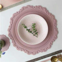 202123cm 35cm Silicone Flower Placemat Tableware Oil Resistant Heat Insulation Non-Slip Tablemat Coaster Kitchen Washable Cup Pad