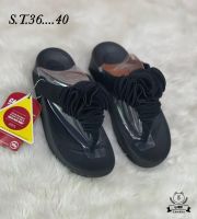 fitflop ผู้หญิง ดอกไม้ ผ้า [ สีดำ สีน้ำตาล สีครีม ] 36-40 พร้อมส่ง