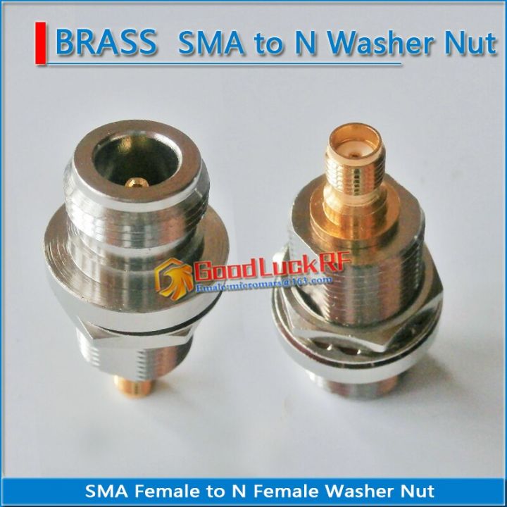 l16-n-female-to-sma-female-plug-bulkhead-panel-mount-nut-with-o-ring-washer-nickel-plated-rf-connector-adapters-high-quality-electrical-connectors