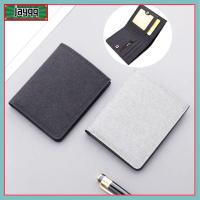 JAYQQ Simple Small Canvas Card Holder Mini Coin Purse Men Short Wallet Multi-functional