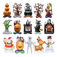 Large Inflatable Ghost Tree Pumpkin Witch Balloons Halloween Spider Bat Mummy Balloon Scary Halloween Party Decoration Kids Toy