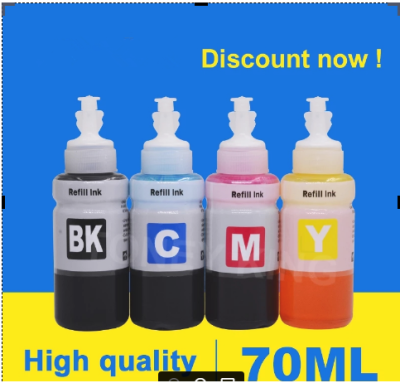 Ink refill for epson L-Series 4 bottles 4 color 664 for L100/L110/L101(L120)/L200/L210/L201(L220)/L300/L310/L350/L355/L360/L365/L380/L385/L405/L455/L485/L550/L555/L565/L1300/L1455