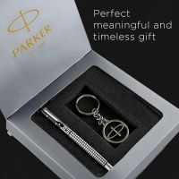 Parker Vector Gift Set - Parker Roller Ball Pen with Parker Round Key Chain (Ink - Blue)