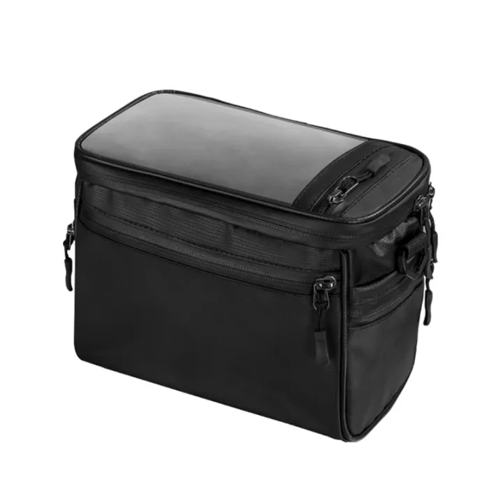 Bike Handlebar Bag Bike Handlebar Basket Bag with Side Pocket Bicycle Front Storage Pouch Bag