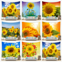 Wholesale Pastoral sunflower scenery series Tapestry Wall Hanging Home Decoration Wall Art