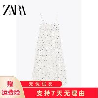 ZARAˉ 0881323250ฤดูร้อนใหม่ดอกไม้สีขาวเย็บปักถักร้อยสลิง Midi ชุด0881323 250