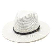 Fashion Design Panama Straw Hat For Women British Top Wide Brim Beach Hat Raffia Jazz Summer Sun Hats Ladies Sun Visor