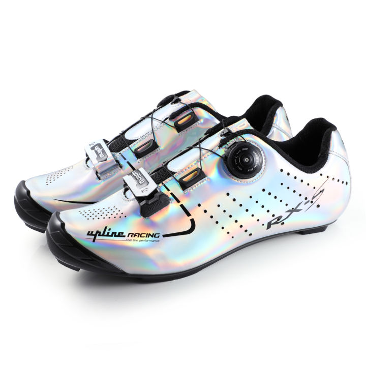 upline-รองเท้าปั่นจักรยานสำหรับผู้ชาย-รองเท้าสนีกเกอร์ปั่นจักรยานมีระบบล็อกในตัวสีสันสดใสน้ำหนักเบามากสำหรับมืออาชีพ