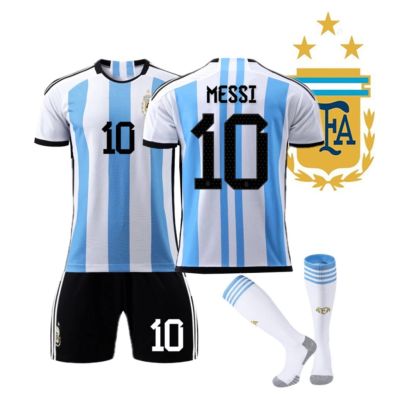 Jersey TIM Sepak Bola กล่องใส่แหวนฟุตบอลอาร์เจนตินาสำหรับผู้ชายวัยรุ่น Samsung แชมป์อาร์เจนตินาหมายเลข10 Messis No. 11 Di Marías 2223เวิลด์คัพแขนสั้น0000ว่าวฟุตบอล