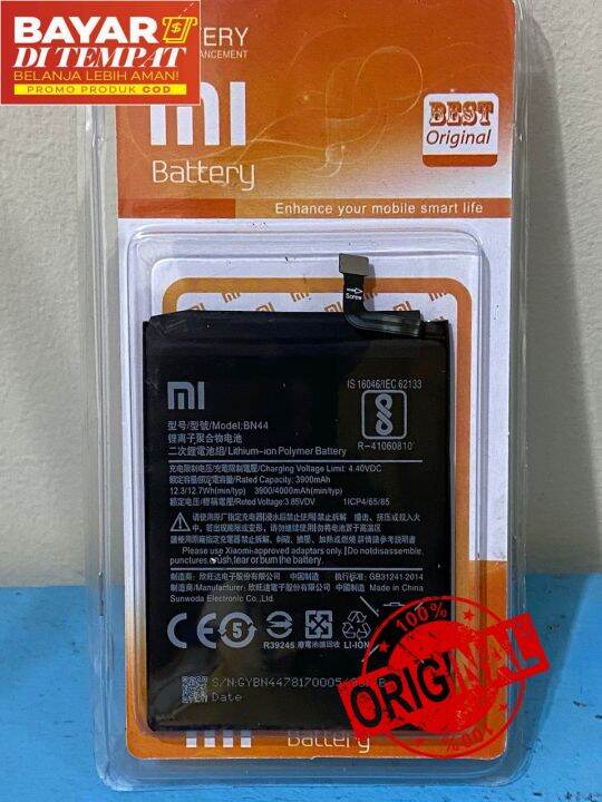 Li Polymer Baterai Redmi 5 Plus Bn44 100 Baru Baterai Batery Batre Batrai Battery Battre 2159