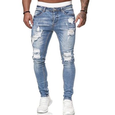 【CC】๑۩  5 kinds of style Ripped Jeans Men Hip Hop Denim Trousers for Jogging jean