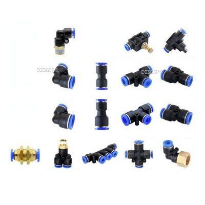 1PC Tube Air Quick Fittings Water Push In Hose Couping PU PY PK Pneumatic Fitting Pipe Connector Pipe Fittings Accessories