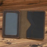 Engraving Genuine Leather Wallet Slim Bank Credit Card Holder Mens Business Small ID Case For Man Purse Cardholder Card Holders