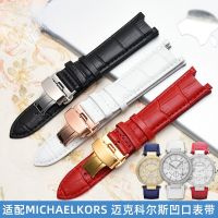 Genuine Leather Watchband for MK Table Notch Watch Band Michael Kors Mike Coles Female Watch Strap Mk2277 2425 Watch Band