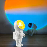 Sunset Lamp Astronaut Sunset Light 7 Colors Changeable Rainbow Lamp 360Degree Rotation Night Light Table Lamp Projector Light