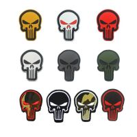 Punisher Army Armbands Embroidered Pvc Army Fan Clothes Hats Or Bags Badge  Military Combat Patches Adhesives Tape