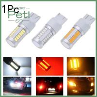 PETI มอเตอร์ขาวแดงเหลืองสัญญาณเลี้ยว33SMD ไฟตัดหมอกหลอดไฟ LED ไฟถอยหลังรถสำรอง W21 T20/5W 7443