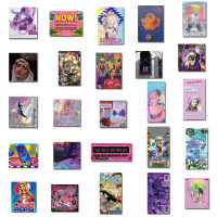 50 Zhang Steam Wave ins Wind Illustration Girl Purple Journal Stickers Cyberpunk Decorative Graffiti Waterproof Stickers