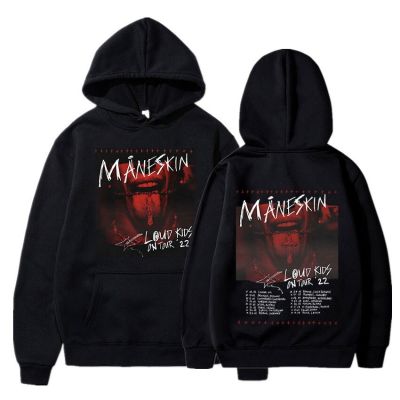 Rock Band Maneskin Louds Gets Louder Tour Hoodie Hip Hop Streetwear Oversized Hooded Sweatshirts Vintage Gothic Hoodies Size XS-4XL