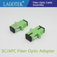 ∈ 50/100/200/500PCS SC APC Simplex single-mode Fiber optic Adapter SC Optical fiber coupler SC APC Fiber flange SC connector