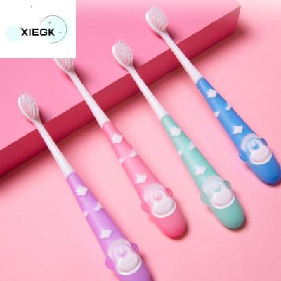 XIEGK แปรงสีฟันลายการ์ตูนสำหรับเด็กผู้หญิง,แปรงสีฟันสำหรับฝึกใช้มือดูแลช่องปากสำหรับเด็กแปรงสีฟันสำหรับใช้ในห้องน้ำสำหรับเด็ก
