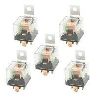 Hot Selling DC 24V 40A 1NO+1NC SPDT 5 Pin Male Green Pilot Lamp Auto Car Relay 5 Pcs