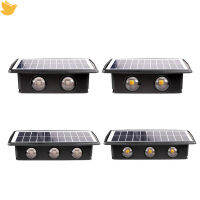 Leficus บันไดบันไดเปิด/ปิดอัตโนมัติ,IP65 Lampu Solar Dinding กันน้ำแสง RGB สวนเป็นขั้นบันไดสีขาวอบอุ่นไฟสนามพลังแสงอาทิตย์ขาว