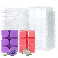 10 Packs Wax Melt Mold Wax Melt Clamshells Molds Heart 6 Cavity Clear Plastic Cube Tray for Candle Soap Making