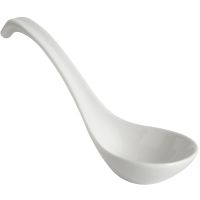 ❒♛ Bone china big ceramic round for mashed potatoes seving cooking soup ladle spoons long spoon