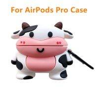 นมน่ารักที่ใส่หูฟังวัวสำหรับ Airpods 3 2 1กล่องชาร์จชุดหูฟังรูปการ์ตูนฝาครอบป้องกันสำหรับ Air Pods หูฟัง Pro Fundas