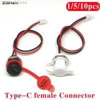 ♦❏✶ 1-10PCS USB C-type waterproof connector welding wire female socket C-type port charging interface socket with welding wire