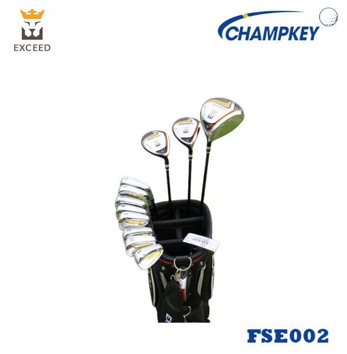 champkey-ชุดไม้กอล์ฟครบชุด-exceed-fullset-brand-fse002-มี-flex-r-sr-พร้อมกระเป๋ากอล์ฟสีดำ