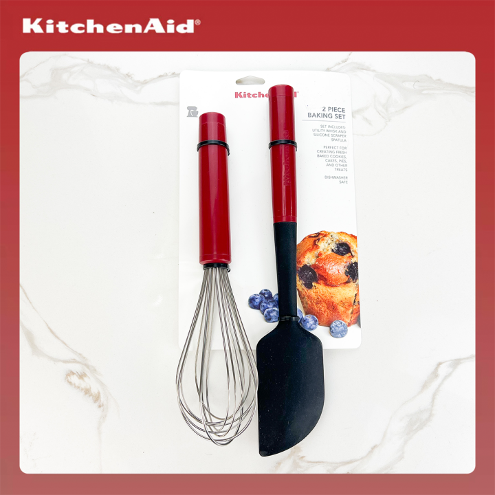 Batter scraping spatula, silicone, 'Empire Red' - KitchenAid