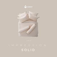 Lotus Impression ผ้าปูที่นอน+นวม ขนาด 6ฟุต ยี่ห้อโลตัสอิมเพรสชั่น รุ่น Solid Strip ทอ 330 เส้น รหัส LI SD-20(สีครีม)