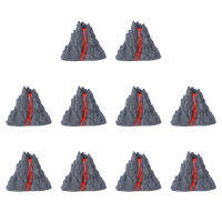 10Pcs Simulation Volcano Adorn Volcano Model Artificial Landscape Adornment