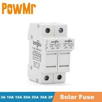 3A 10A 15A 20A 25A 30A 2P Parallel Fuse Holder with Two Pieces DC 1000V Solar Fusible 10*38mm for Solar Panels DC Strings IEC EN