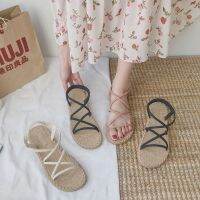 2020 New Style Summer Influencer Matching Long Skirt Sandals Female Fairy ins Trendy Flat Bottom All