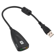 7.1 Channel USB Sound Card External 3D Audio Adapter 3.5mm Audio Splitter