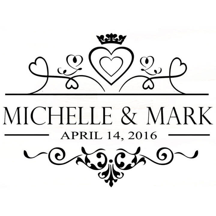 Wedding Dance Floor Decal, Wedding Floor Monogram Vinyl Floor Sticker
