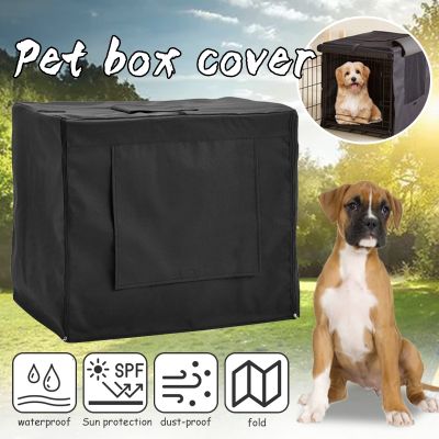 Dog Kennel House Cover Waterproof Windproof Shading 420D Oxford Dog Cage Cover Outdoor Protective Cover Pet Crate Covers