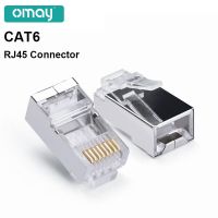 RJ45 CAT6 CAT5e Connectors 8P8C Modular Plug Adapter Ethernet Cable Head 1Gbps Gigabit Network Crimp Crystal UTP 100/50pcs Cables