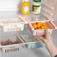 Honnyzia Shop Adjustable Refrigerator Storage Box Fridge Kitchen Freezer Space Saver Slide Shelf Drawer Storage Rack Drawer