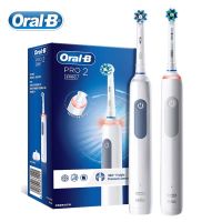 Oral B Pro 2000แปรงสีฟันไฟฟ้าอัจฉริยะ,3D โซนิคครอสแอคชั่นเซนเซอร์วัดความดันทำความสะอาดอัจฉริยะจับเวลา2นาทีแปรงชาร์จได้