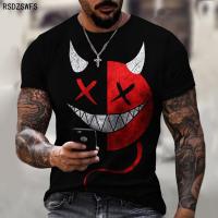 New XOXO Pattern 3D Print T-shirt Fashion Mens Street Casual Graphic T Shirts Summer Male Individuality O-neck Oversized T-shir