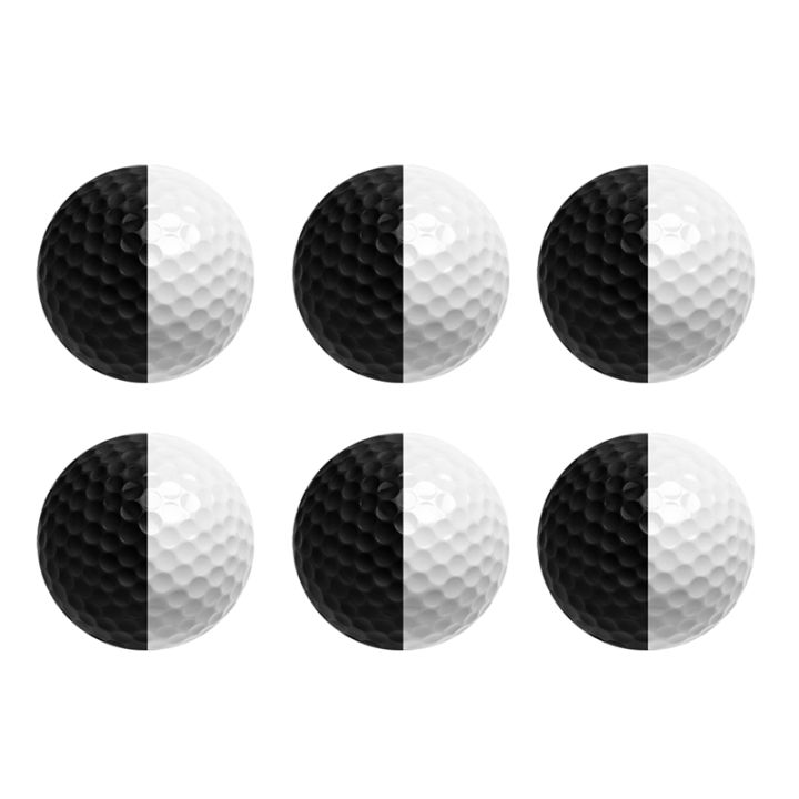 6piece-golf-ball-two-color-three-tier-putter-practice-game-black-and-white-ball-for-visual-rolling-direction